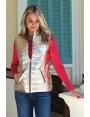 Doudoune hiver sans manche femme zippée sur un ruban noir Belem BLEU D'AZUR