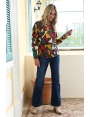 Pull hiver coloré pour femme manche longue coupe confort Bello BLEU D'AZUR