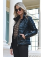 Doudoune chic zippée manches longues pour femme Emmeline BLEU D'AZUR
