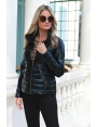 Doudoune chic zippée manches longues pour femme Emmeline BLEU D'AZUR