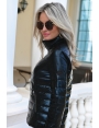 Doudoune chic zippée manches longues pour femme Emmeline BLEU D'AZUR
