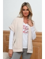 Tshirt femme hiver chic à manche longue en jersey blanc Gypse BLEU D'AZUR