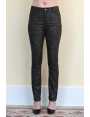 Pantalon femme hiver confort imprimé marron bronze Johanne BLEU D'AZUR