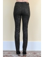 Pantalon femme hiver confort imprimé marron bronze Johanne BLEU D'AZUR