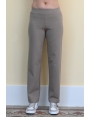 Pantalon stretch femme hiver beige taille haute coupe droite Chalbi BLEU D'AZUR