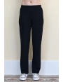Pantalon stretch femme hiver noir taille haute coupe droite Chalbi BLEU D'AZUR