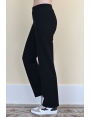 Pantalon stretch femme hiver noir taille haute coupe droite Chalbi BLEU D'AZUR