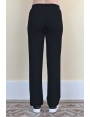 Pantalon stretch femme hiver noir taille haute coupe droite Chalbi BLEU D'AZUR
