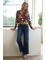 Jeans bleu femme ultra-confort clous dorés poches Killi BLEU D'AZUR