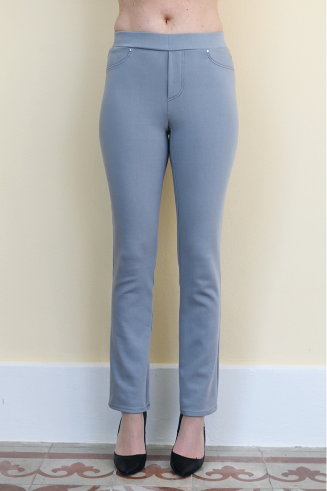 Pantalon jeans hiver pour femme stretch, ceinture élastique Neiva BLEU D'AZUR