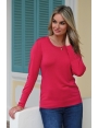 Pull femme hiver maille fine rivets dorés poignets Nonna BLEU D'AZUR