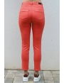 Jean 7/8 femme en coton stretch paprika déco gold Palms BLEU D'AZUR